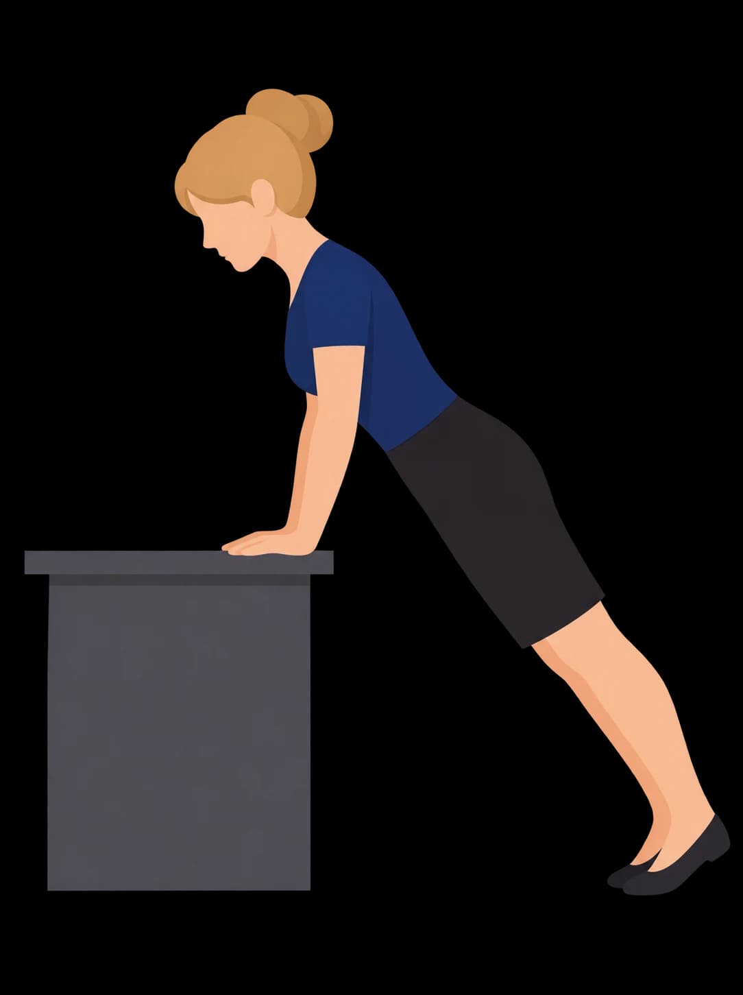 Desk push-up movement